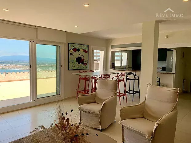 SUPERBE APPARTEMENT AVEC VUE MER EXCEPTIONNELLE AU MIRADOR DE LA BAHIA DE ROSAS