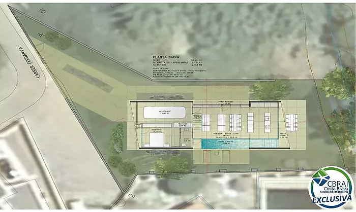 Proyecto : Parcela con casa moderna de 3 habitaciones