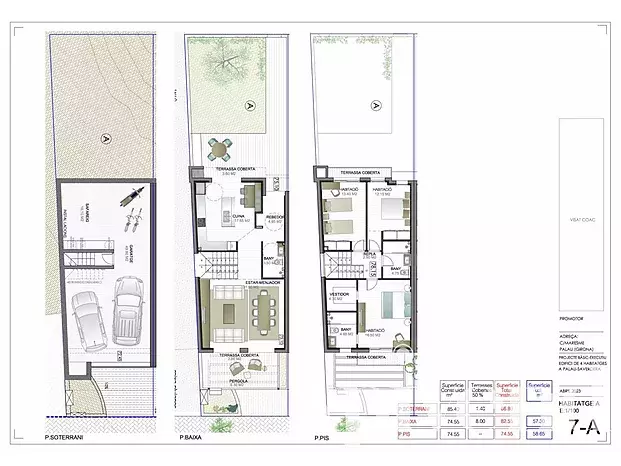 Maison neuve à Palau Saverdera dans un complexe résidentiel